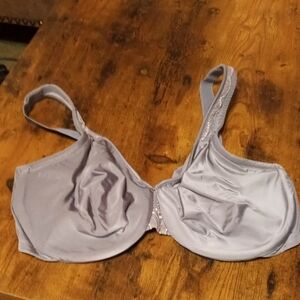 Olga 42D Grey Girly Unpadded underwired Pretty Bra Used But In Great Condition